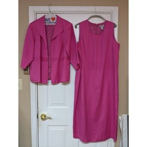 Jessica London 2-Piece Linen Jacket Dress